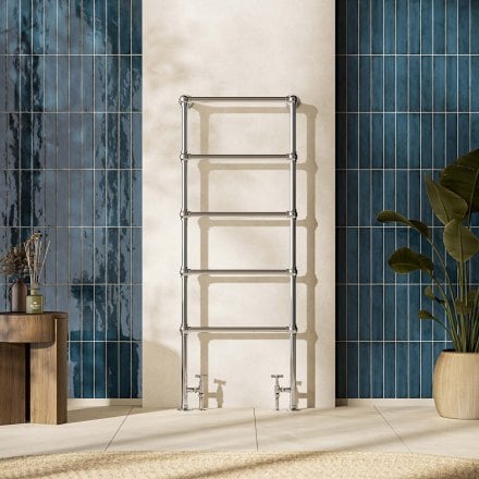 Serres Traditional Polished Chrome Towel Radiator Frame Set 1550mm