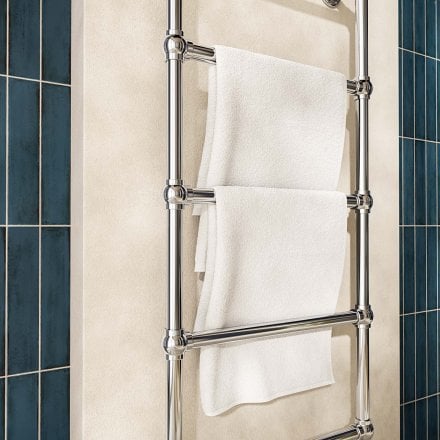 Serres Traditional Polished Chrome Towel Radiator Frame Set 1550mm