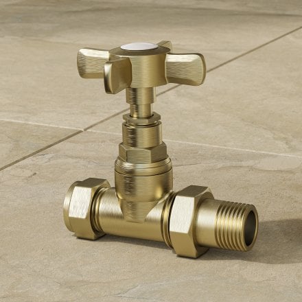 Traditional Straight Radiator Valves 15mm x 1/2 inch
