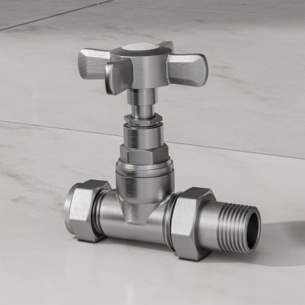 Traditional Straight Radiator Valves 15mm x 1/2 inch