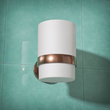 Voss Knurled Wall Mounted Single Frosted Glass Holder