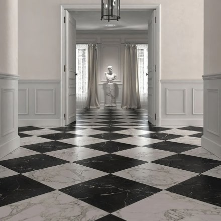 Alicante - Nero Marquina Porcelain Tile 1195 x 600mm