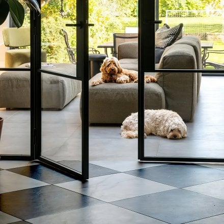 Alicante - Nero Marquina Porcelain Tile 300 x 300mm