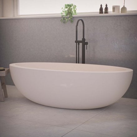 Alta Fluted Freestanding Bath Shower Mixer Tap