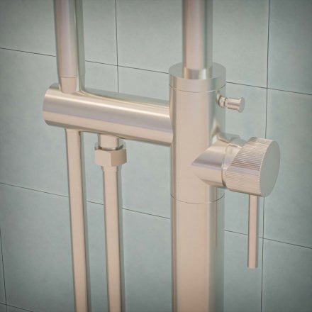 Alta Fluted Freestanding Bath Shower Mixer Tap