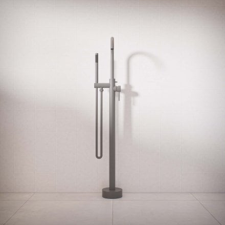 Alta Fluted Freestanding Bath Shower Mixer Tap