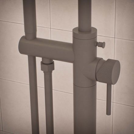Alta Fluted Freestanding Bath Shower Mixer Tap