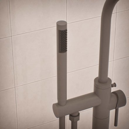 Alta Fluted Freestanding Bath Shower Mixer Tap