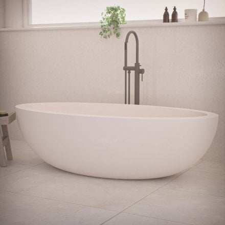 Alta Fluted Freestanding Bath Shower Mixer Tap