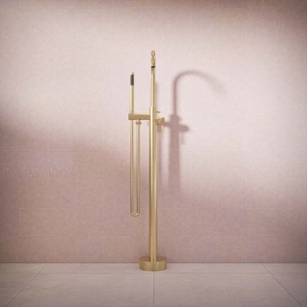Alta Fluted Freestanding Bath Shower Mixer Tap