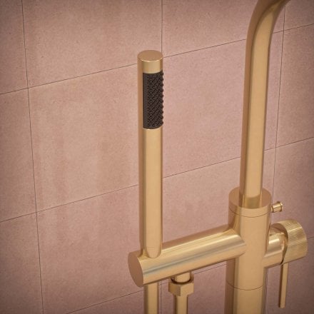 Alta Fluted Freestanding Bath Shower Mixer Tap