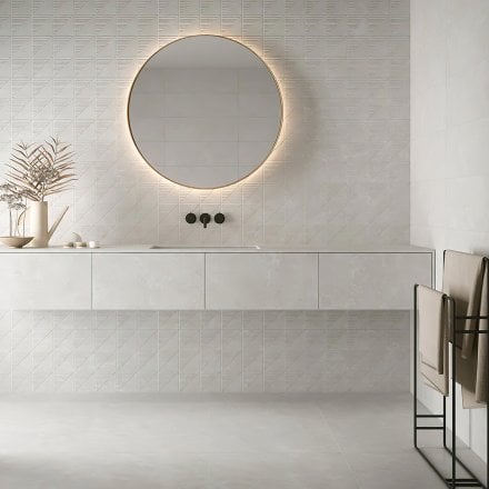 Elche - Limestone Hauteville White Porcelain Skirting 900mm
