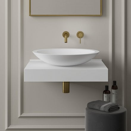 Faro Short Projection Wall Mounted Basin Mixer Tap
