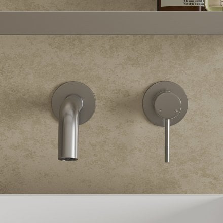 Faro Short Projection Wall Mounted Basin Mixer Tap