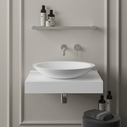 Faro Short Projection Wall Mounted Basin Mixer Tap
