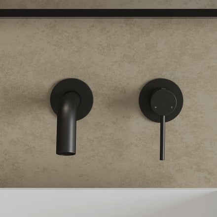 Faro Short Projection Wall Mounted Basin Mixer Tap