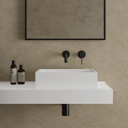 Faro Short Projection Wall Mounted Basin Mixer Tap