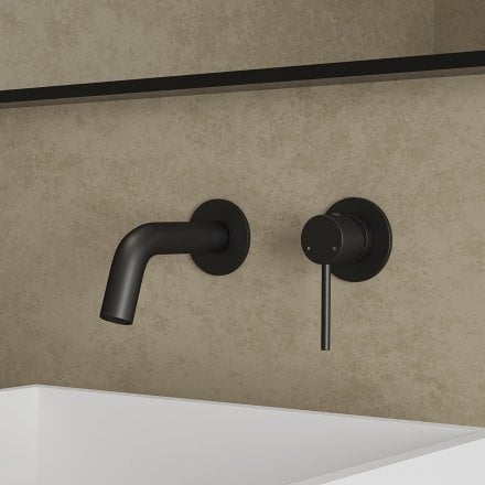 Faro Short Projection Wall Mounted Basin Mixer Tap