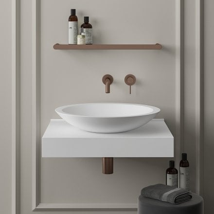 Faro Short Projection Wall Mounted Basin Mixer Tap
