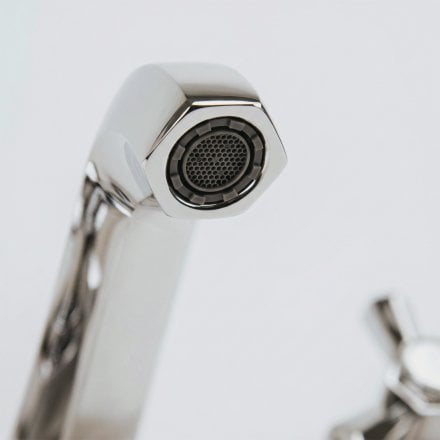 Kensington Polished Nickel Wall Mounted Basin Mixer Tap