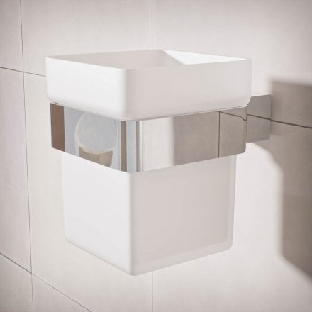 Klara Single Frosted Glass Holder