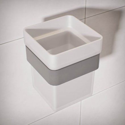 Klara Single Frosted Glass Holder