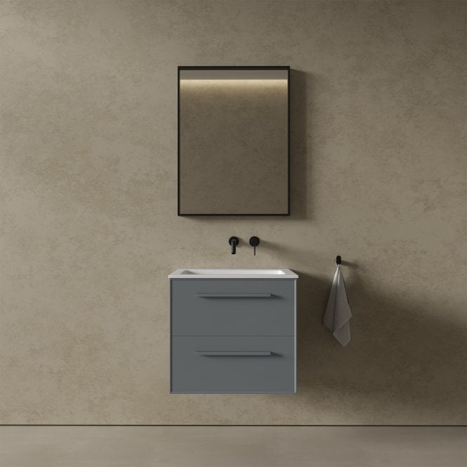Nôsa Missoni Vanity Unit with Stone Basin (Matt Dove Grey 600mm)