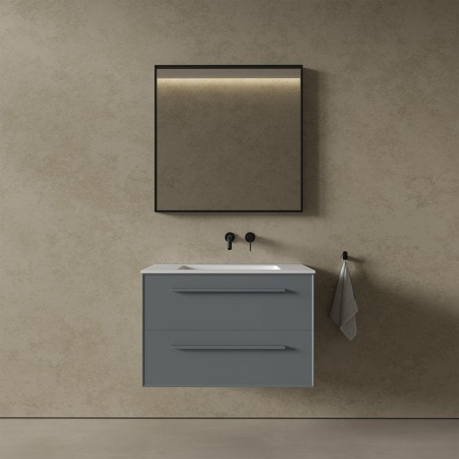 Nôsa Missoni Vanity Unit with Stone Basin (Matt Dove Grey 800mm)