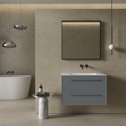 Missoni Vanity Unit with Stone Basin (Matt Dove Grey 800mm)