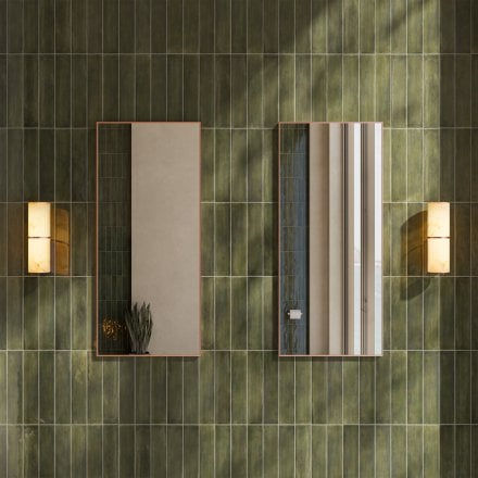 Nova Alabaster Cylinder Brushed Copper Wall Sconce 260mm
