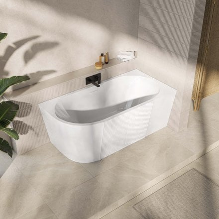 Porretta 1500mm Right Back To Wall Corner Acrylic Bath