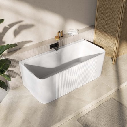 Porretta 1700mm Acrylic Back To Wall Bath