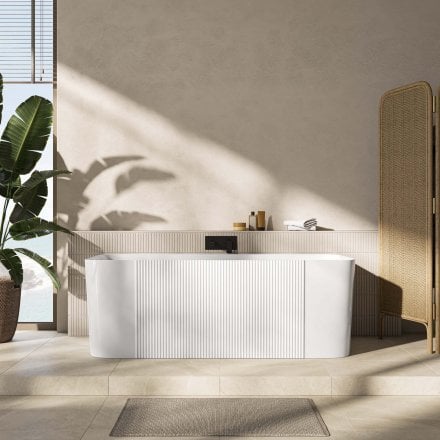Porretta 1700mm Acrylic Back To Wall Bath