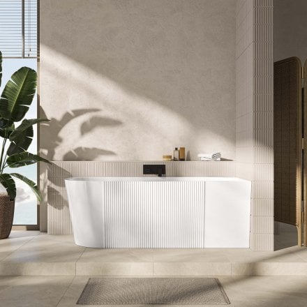 Porretta 1700mm Right Back To Wall Corner Acrylic Bath