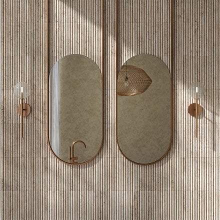 Solara Globe Glass Wall Sconce - Brushed Copper 500mm