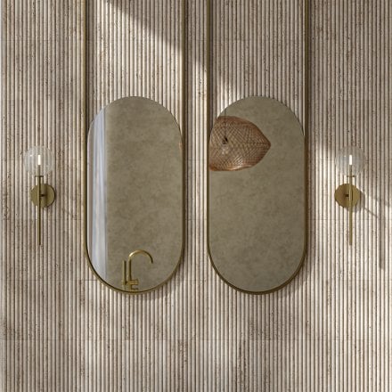 Solara Globe Glass Wall Sconce - Brushed Gold 500mm