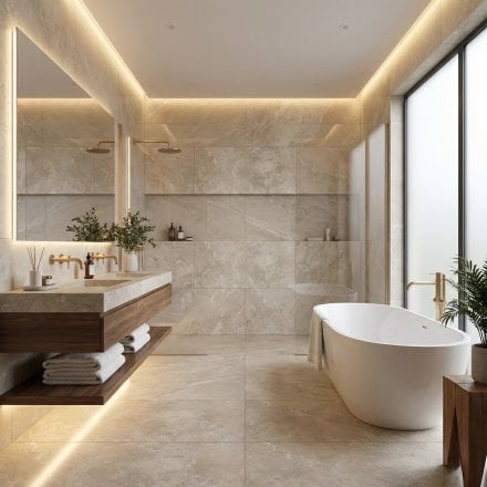 Toledo Cruz - Limestone Porcelain Tile 1200mm x 600mm