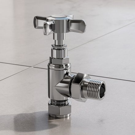 Traditional Angled Radiator Valves 15mm x 1/2 inch