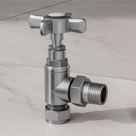 Traditional Angled Radiator Valves 15mm x 1/2 inch