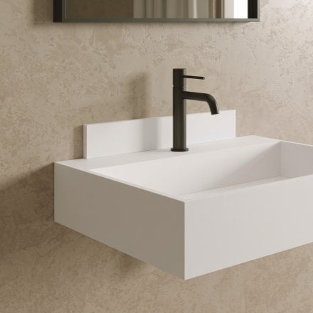 Upstand Splashback White Stone 500mm