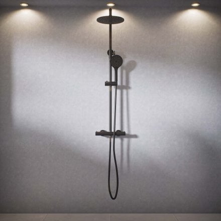 Voss Cool Touch Knurled 2-Way Thermostatic Shower Mixer Set