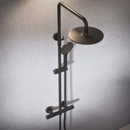 Voss Cool Touch Knurled 2-Way Thermostatic Shower Mixer Set