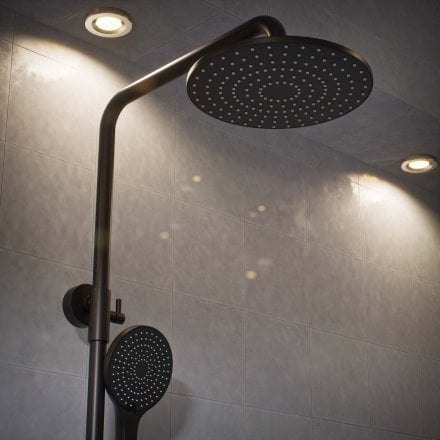 Voss Cool Touch Knurled 2-Way Thermostatic Shower Mixer Set