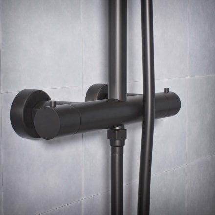 Voss Cool Touch Knurled 2-Way Thermostatic Shower Mixer Set