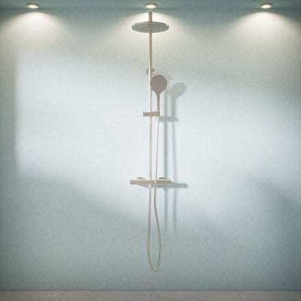Voss Cool Touch Knurled 2-Way Thermostatic Shower Mixer Set