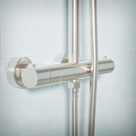Voss Cool Touch Knurled 2-Way Thermostatic Shower Mixer Set