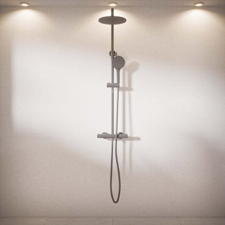Voss Cool Touch Knurled 2-Way Thermostatic Shower Mixer Set