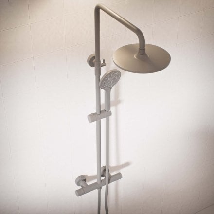 Voss Cool Touch Knurled 2-Way Thermostatic Shower Mixer Set