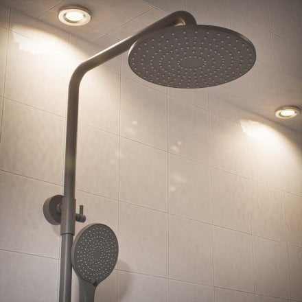 Voss Cool Touch Knurled 2-Way Thermostatic Shower Mixer Set