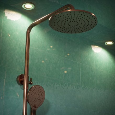 Voss Cool Touch Knurled 2-Way Thermostatic Shower Mixer Set